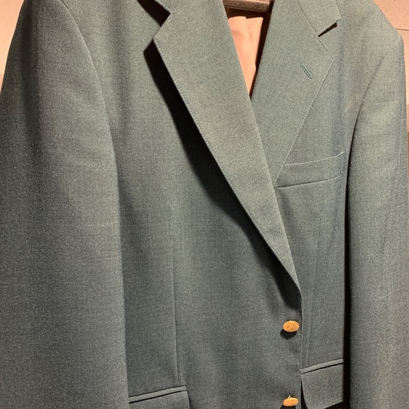 Vintage Green Jacket Master’s Style Sz 42R gold - Picture 3 of 6